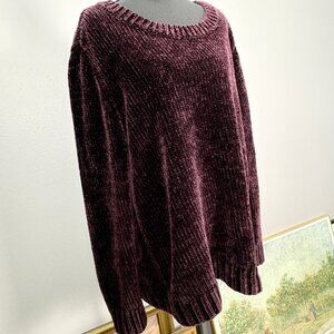 Orvis Chenille Dark Purple Sweater